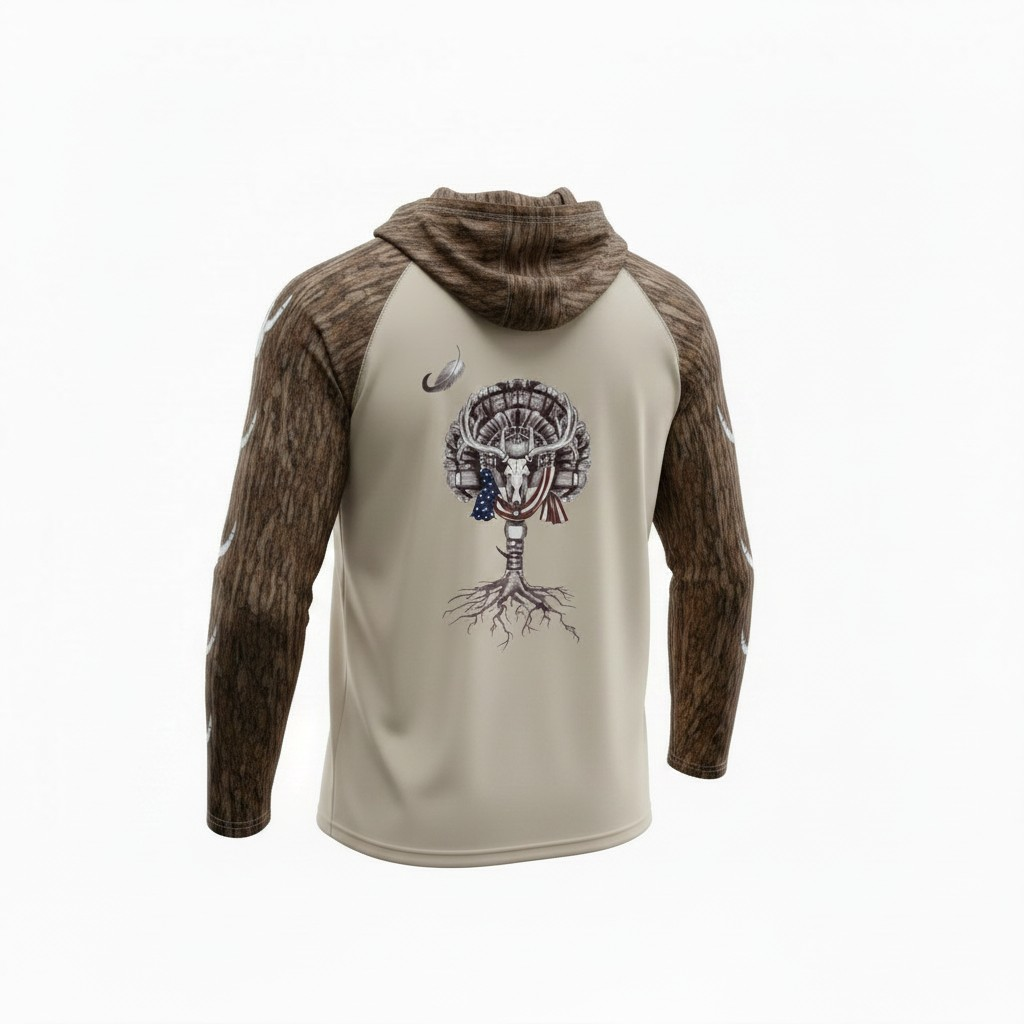 SPF Shirt: Long Sleeve (Hood & Camo Sleeves)