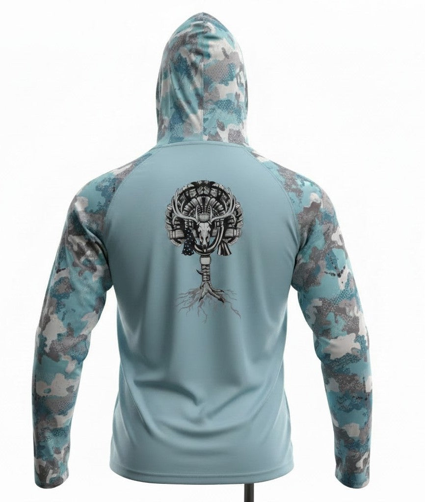 SPF Shirt: Long Sleeve (Hood & Camo Sleeves)