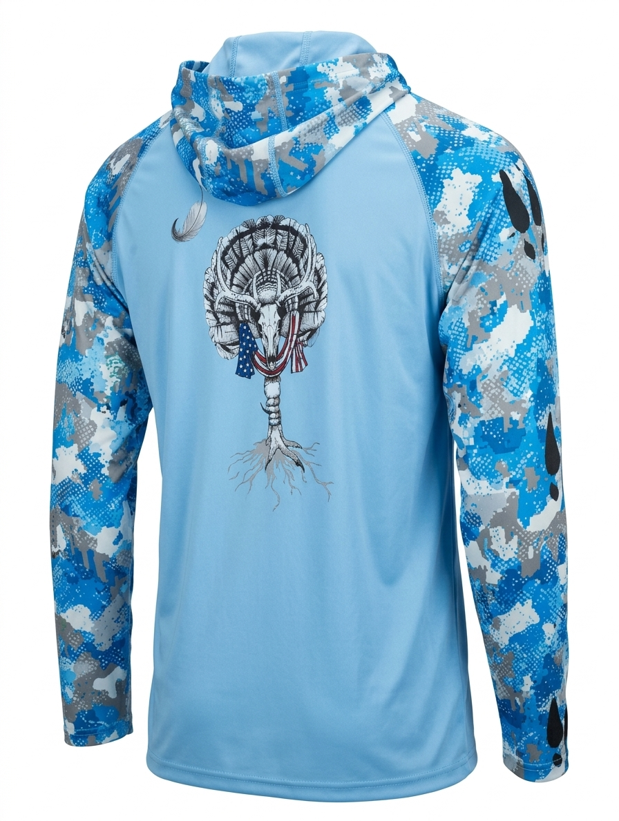 SPF Shirt: Long Sleeve (Hood & Camo Sleeves)