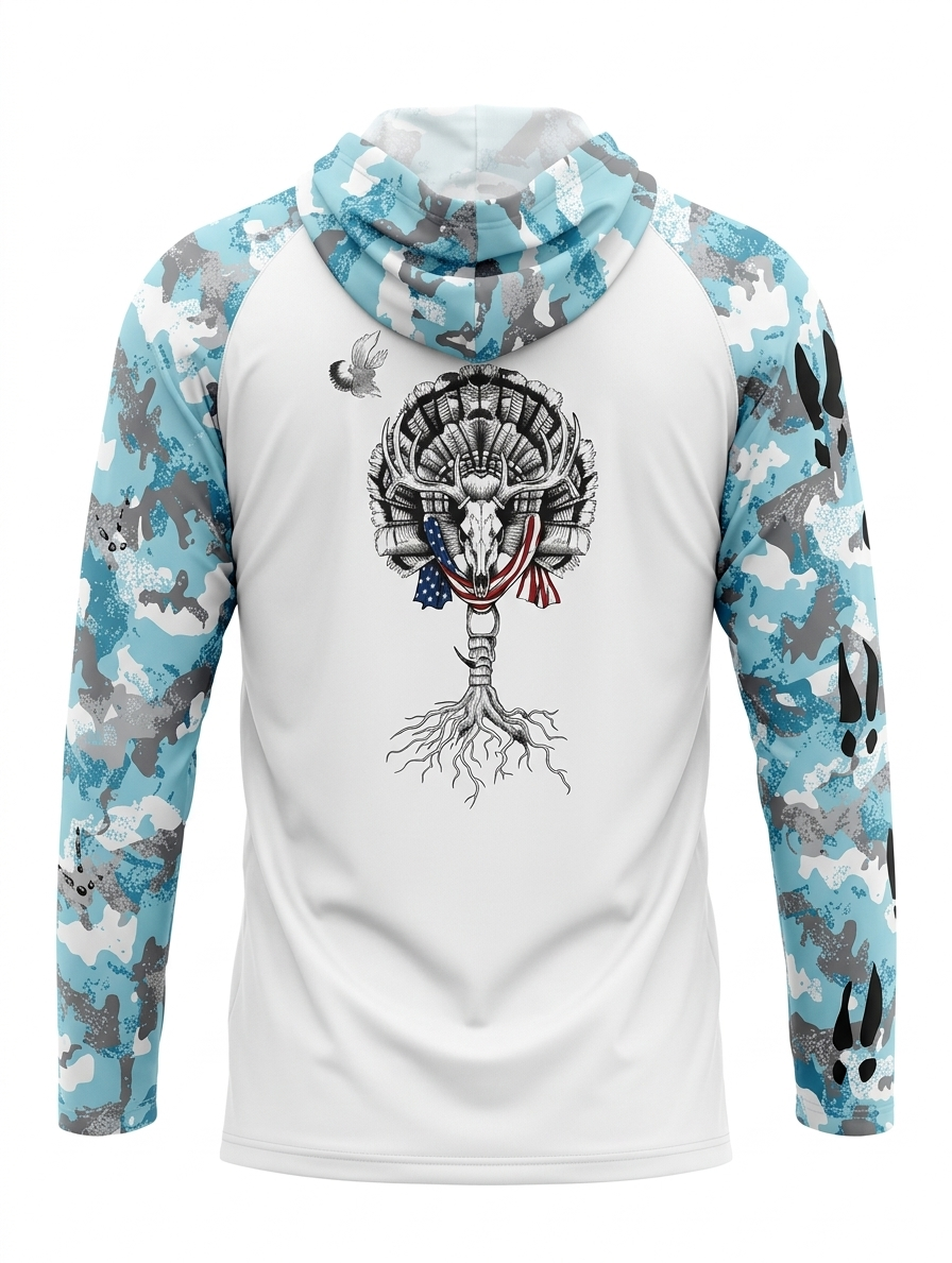 SPF Shirt: Long Sleeve (Hood & Camo Sleeves)