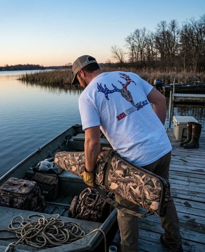 Red, WhiteTAIL, Blue - tee