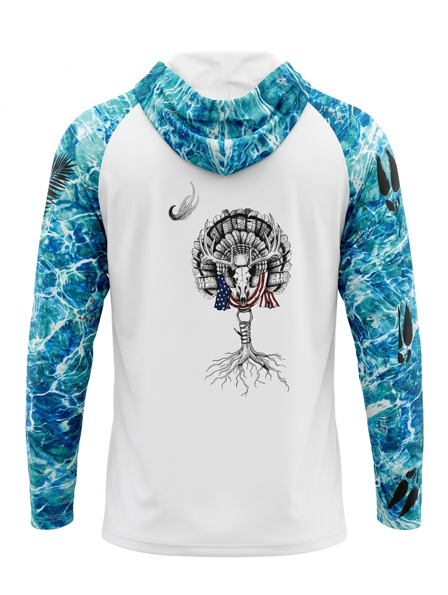 SPF Shirt: Long Sleeve (Hood & Camo Sleeves)